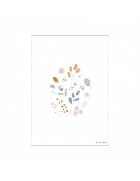 Poster flores de dos caras