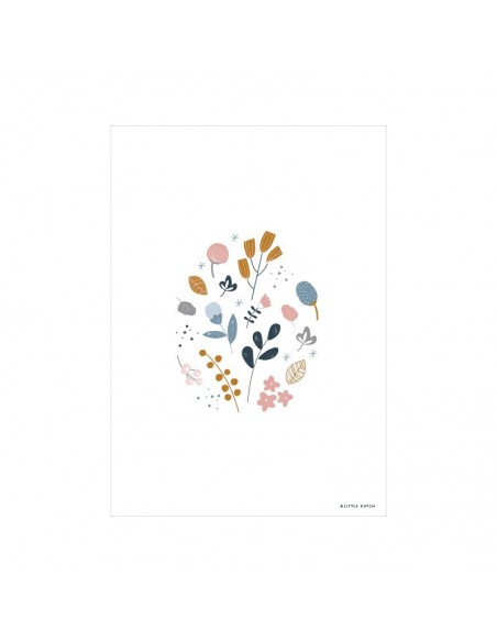 Poster flores de dos caras