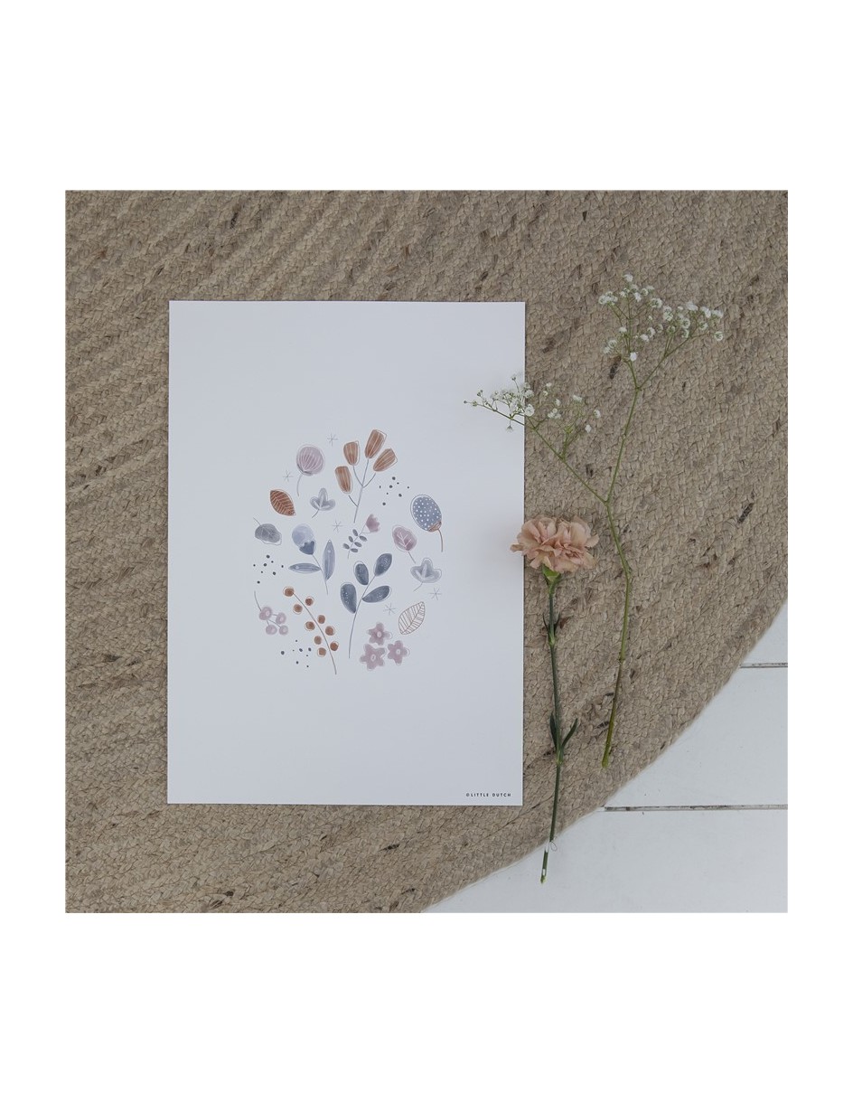 Poster flores de dos caras