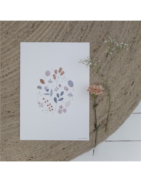 Poster flores de dos caras