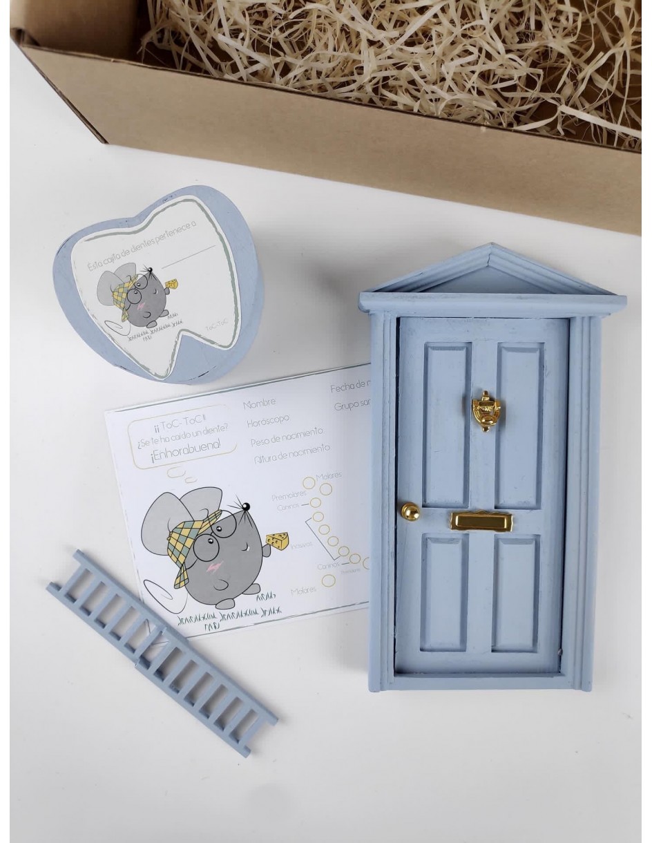 Puerta mágica ratón Pérez azul