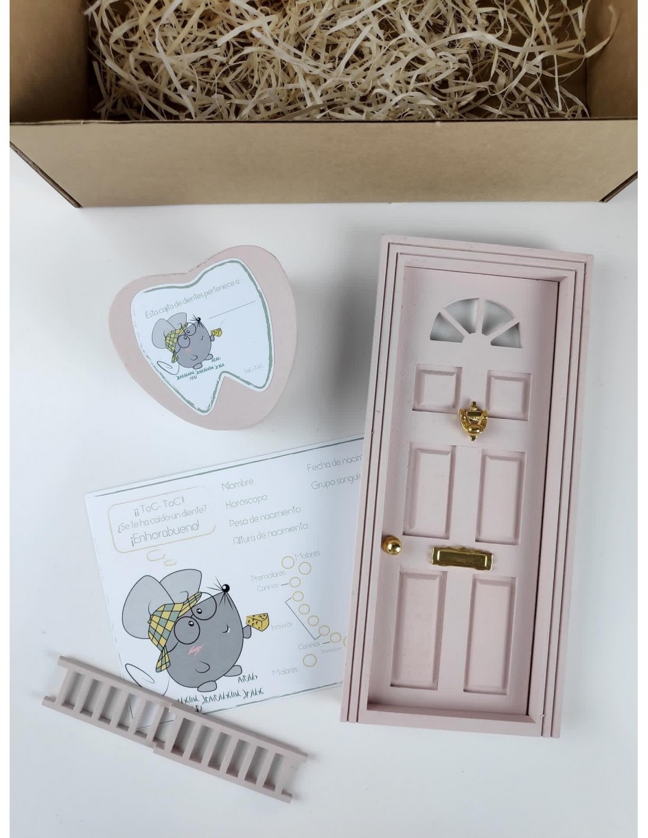 Puerta mágica ratón Pérez rosa