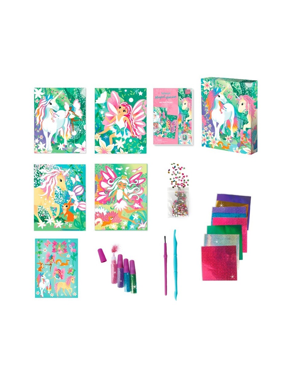 Set de arte  papel y purpurina Bosque Mágico