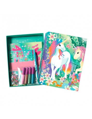 Set de arte  papel y purpurina Bosque Mágico